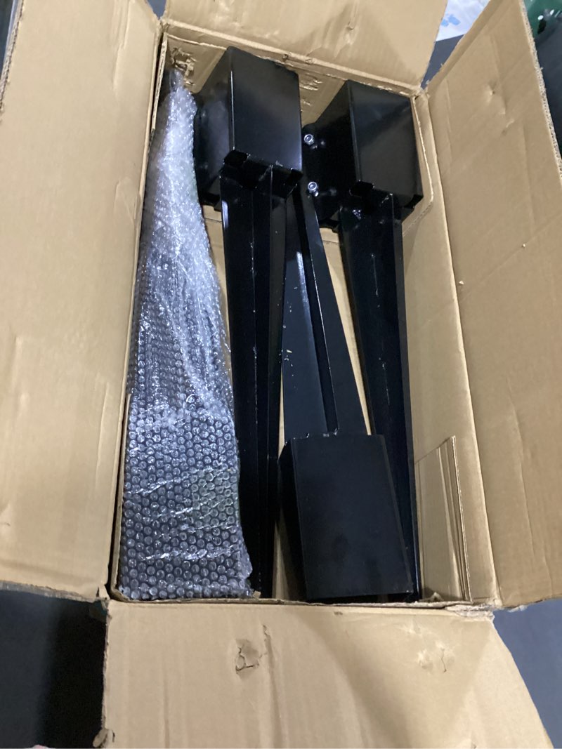 Condition photo showing Good Condition for arifaro fence post anchor 24 inch ground spike heavy duty metal black powder coated fence stakes post, 4x4 inch(3.5 x3.5 inch inner) pack of 4