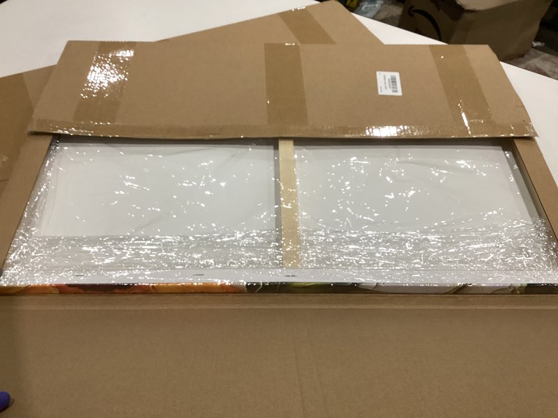 Condition photo showing New/Like New for Yellow Sunflower Canvas Wall Art, Oil Sunflower Poster Wall Decor, Sun Flower Picture for Wall Living Room Bathroom Bedroom Home Decoration16*24 in Framed Sunflower Decor art Wrapped Canvas 24"L x 16"W