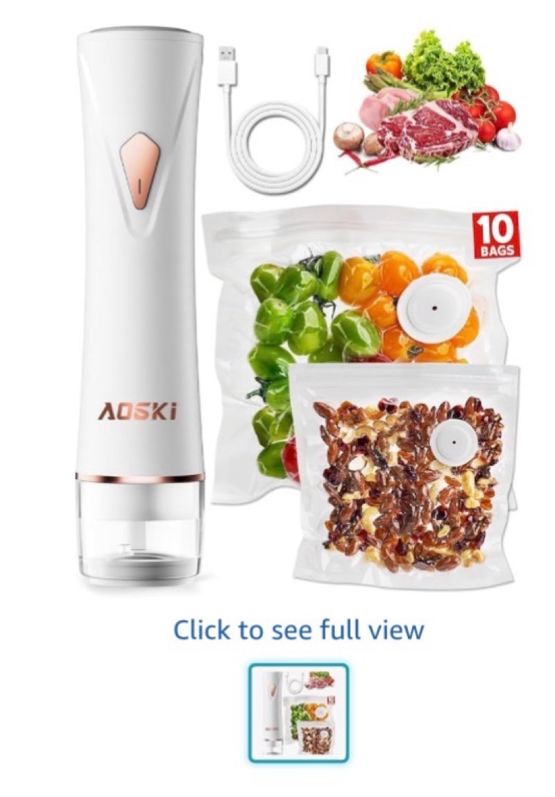 compact vacuum sealer for food sealer: handheld portable vacuum sealer machine for food storage, rechargeable food vacuum sealing for kitchen travel fridge meal prep, gifts for mom, wife, chef & home small white