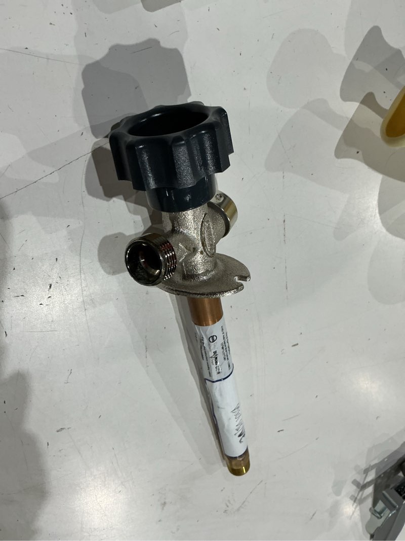 Condition photo showing As Is for prier products diamond 8-in l x 1/2-in mip brass anti-siphon frost resistant half turn sillcock