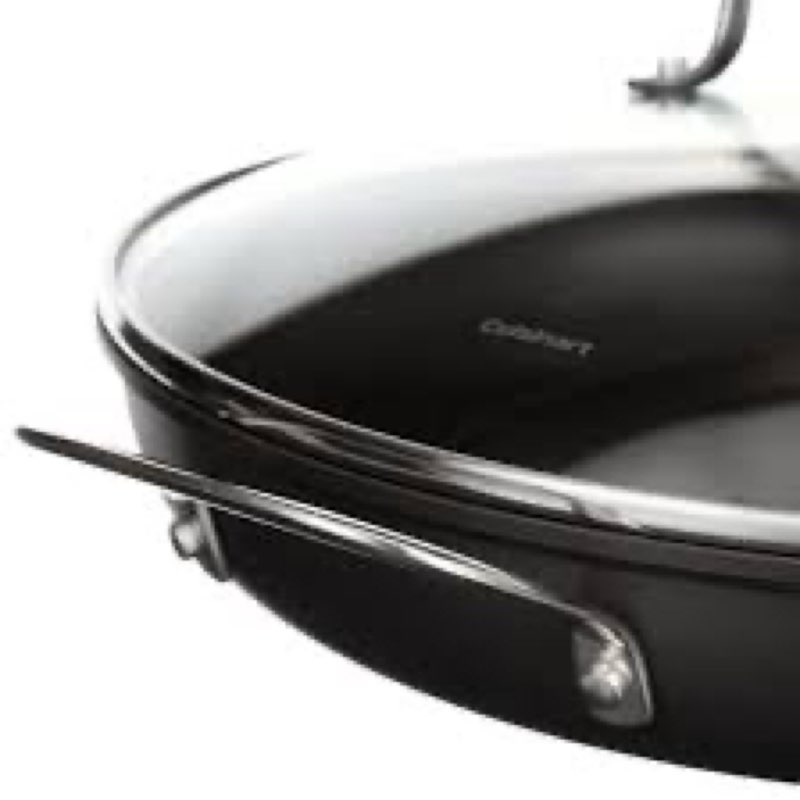 cuisinart chef's classic non-stick hard anodized 12" everyday pan with medium dome cover