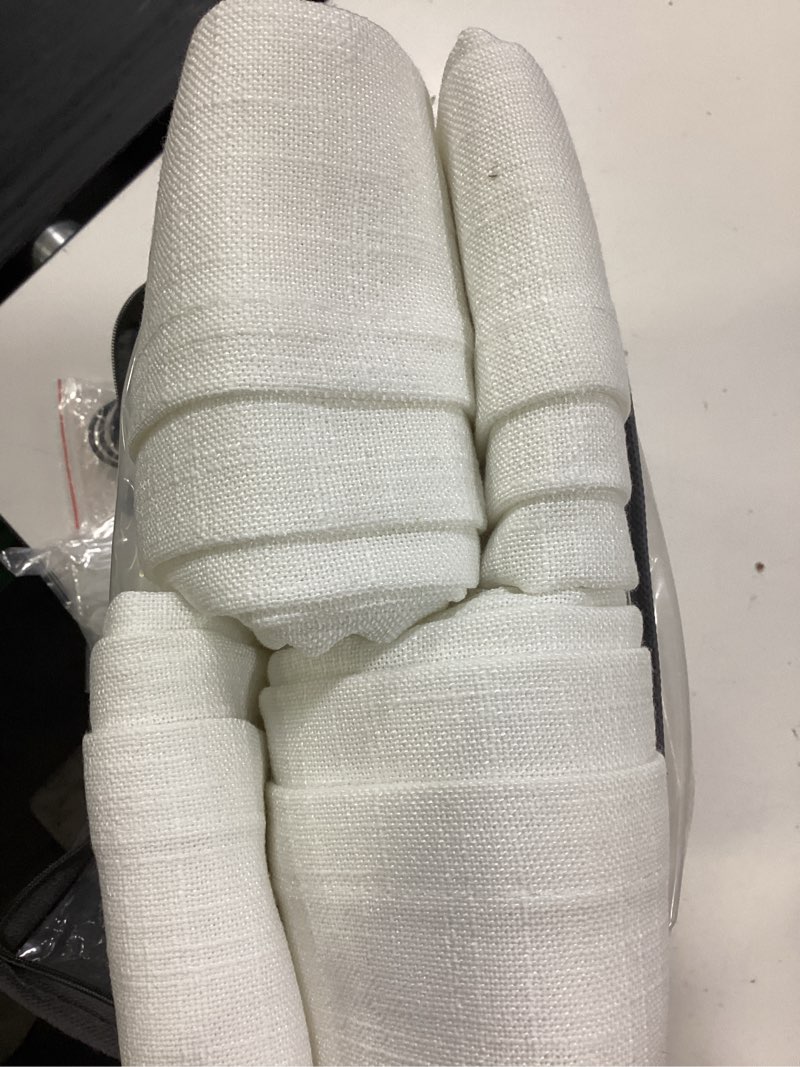Condition photo showing Good Condition for natural pinch pleated linen curtains 84 inch length 2 panels for living room bedroom textured cream ivory birch semi sheer boho neutral back tab pinch pleat hooks rings window curtain 84 inches long natural 40"w x 84"l (pack of 2)