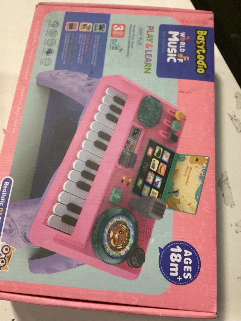 Condition photo showing New/Like New for Baby DJ Table for Toddlers 1-3 with Music & Light, Musical Baby Piano Toys 6-9-12-18 Months Toddler Activity Table Music Instruments Learning Toys for 1 Year Old Girl Easter Birthday Gifts Age 0-2