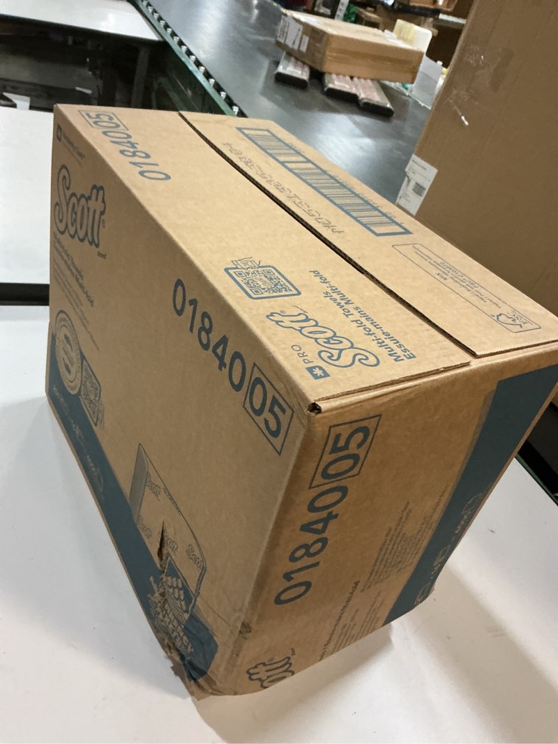 Condition photo showing Good Condition for Scott Professional Universal Multifold Paper Towels, Bulk (01840), Absorbency Pockets, White, 9.2"x9.4" Towel, Compressed, Compact (250 Sheets/Pack, 16 Packs/Case, 4,000 Sheet Total) 250 Sheet (Pack of 16)