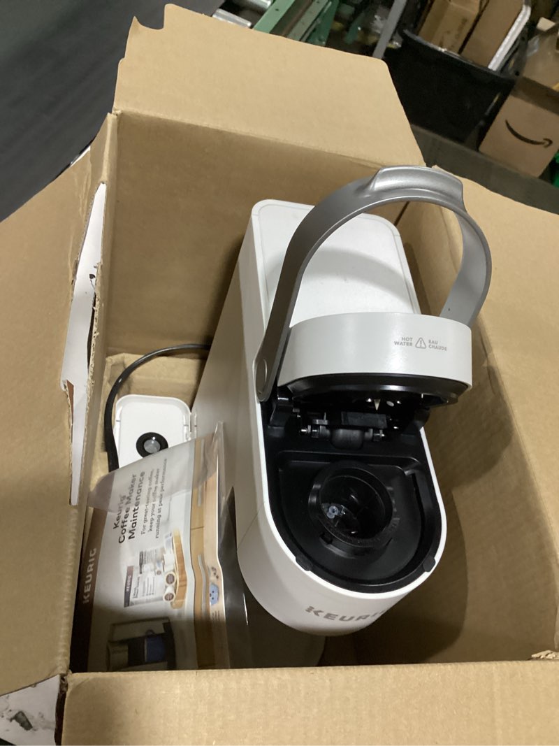 Condition photo showing As Is for keurig k-supreme single serve k-cup pod coffee maker, multistream technology, 4 brew sizes, 66oz dual-position removable reservoir, white