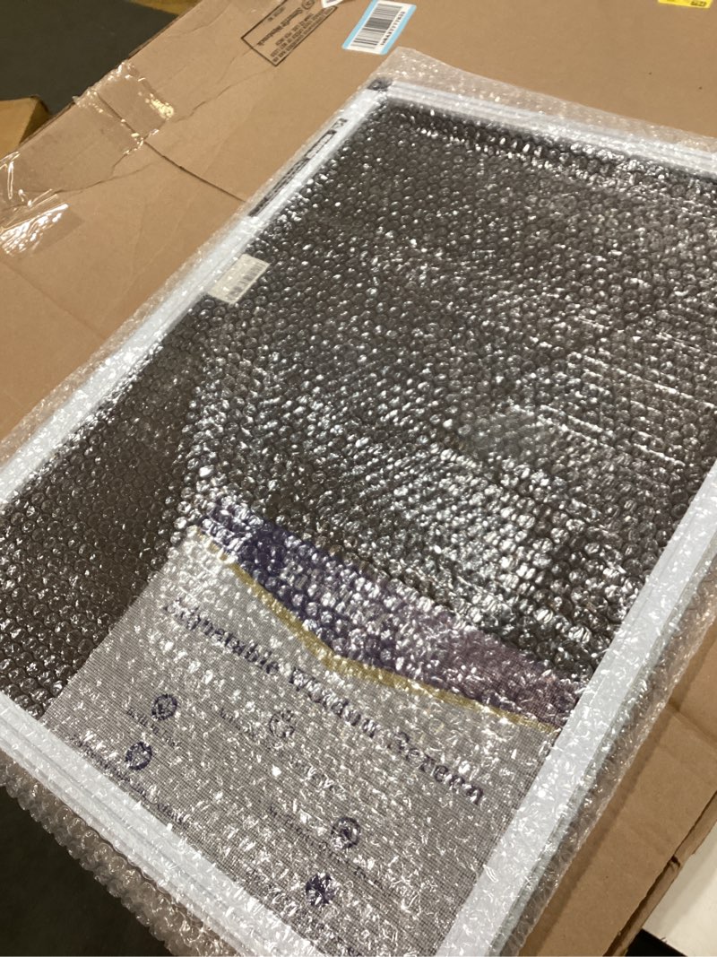 Condition photo showing Good Condition for expandable window screen?1 pack adjustable window screen replacement (18" h x 25" - 49" w) - large replacement window screens with frame expandable, aluminum horizontal sliding window screens