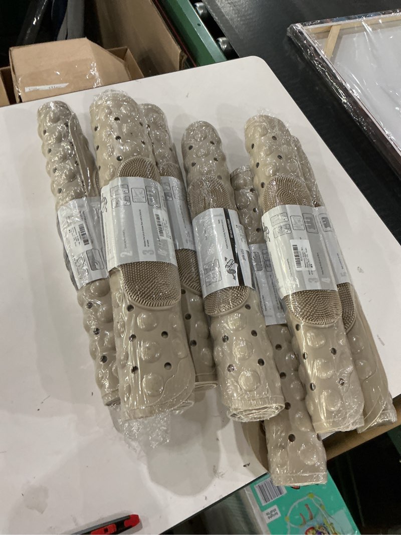 Condition photo showing New/Like New for Extra Large Non-Slip Shower Mat, Bathtub Mat with Foot Massage, Quick-Dry Drainage Holes and Suction Cups, BPA-Free, 32x20 Inch, Soft TPE, Khaki