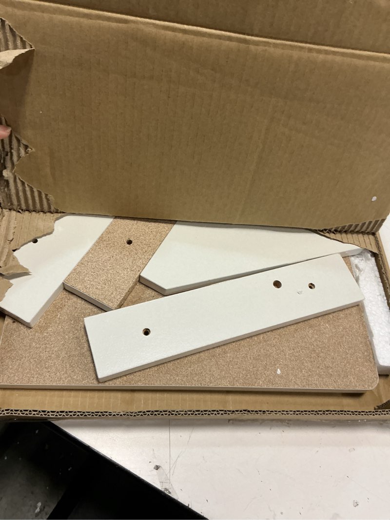 Condition photo showing As Is for Furinno Hermite Wall Mounting Folding Table, White White Rectangle Folding