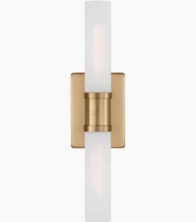 KUSSCO Modern Wall Sconce 22 Ihch Gold Bathroom Sconces LED Wall Lighting Fixtures with Acrylic Shad