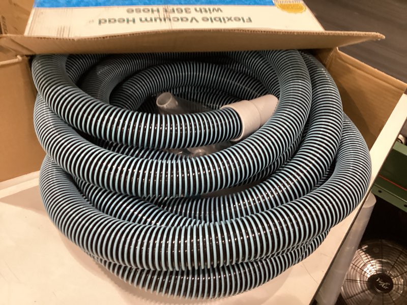 Condition photo showing New/Like New for poolwhale professional 1-1/2-inch x 36-feet swimming pool vacuum hoses and weighted rotatable handle vacuum head with wheels, perfect for above ground and inground pools 36ft hose with vac head