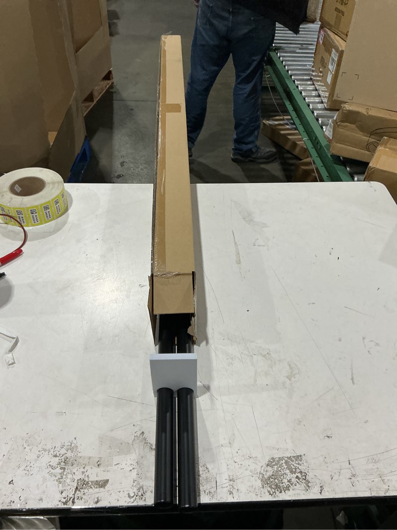 Condition photo showing New/Like New for decopolitan urn single rod set, 72-144-inch, antique black antique black 72-144-inch curtain rod