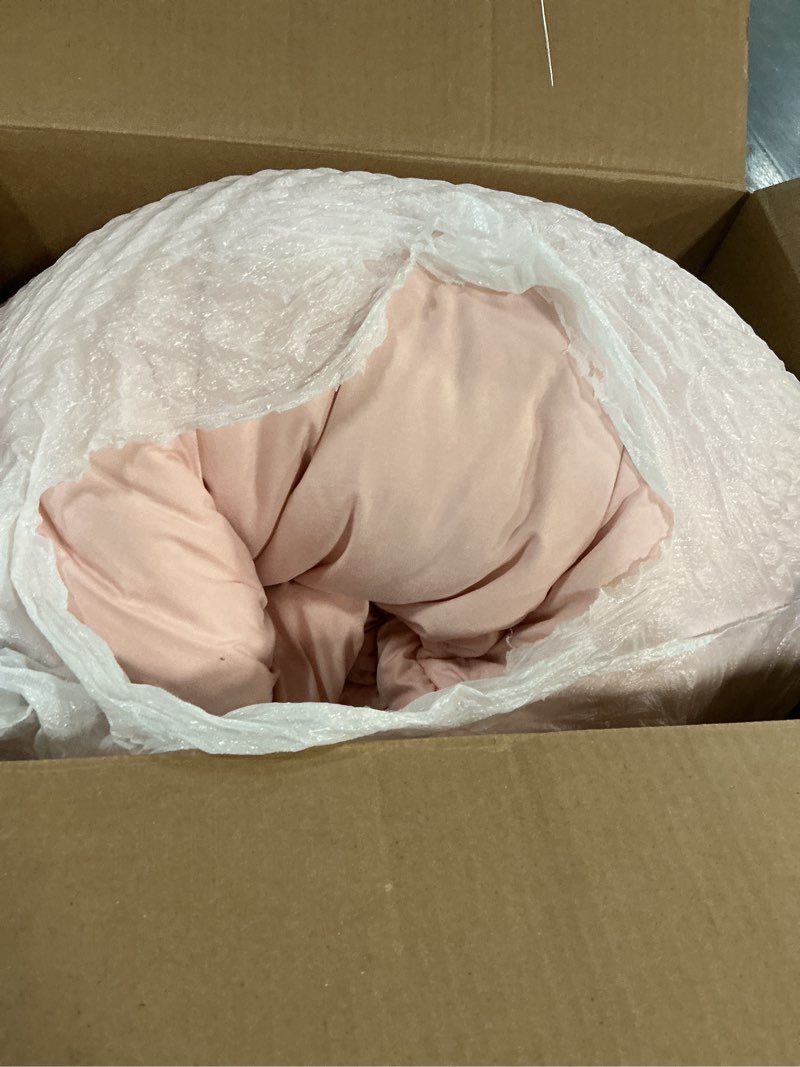 Condition photo showing As Is for Bedsure Comforter Duvet Insert - Quilted Comforters Twin Size, All Season Duvet, GentleSoft Down Alternative Bedding, with 8 Tabs, Gifts for Women/Men, Pink, Twin 88 x 68 Inches Pink Twin