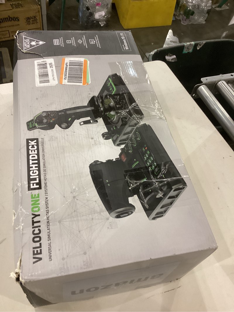 Condition photo showing As Is for Turtle Beach VelocityOne Flightdeck Universal HOTAS Simulation System Joystick & Throttle for Air & Space Combat Simulation For Windows 10 & 11 PCs – Touch Display & Buttons, 139 Programmable Controls