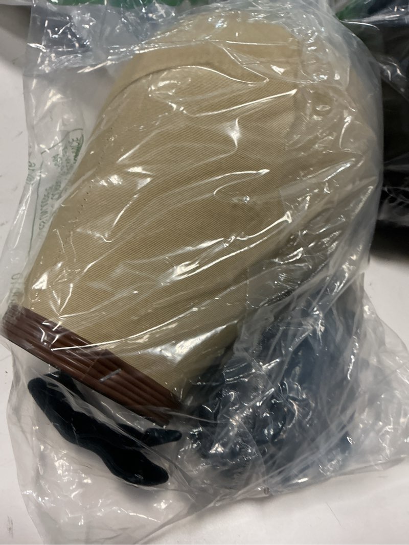 Condition photo showing Good Condition for 20 inch wig head cork canvas block head mannequin head with stand for making wigs (20inch) 20 inch (pack of 1) brown