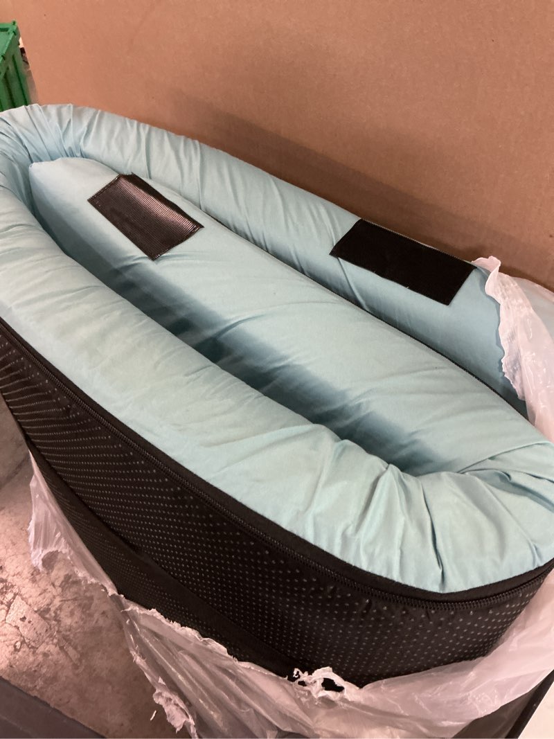 Condition photo showing As Is for memory foam camping mattress pad