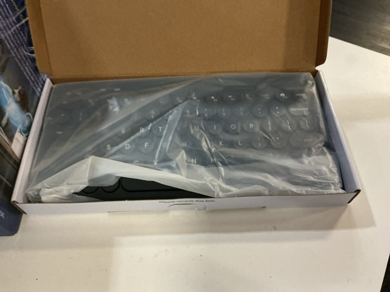 Condition photo showing Good Condition for onn mini compact wireless office keyboard usb receiver, 78 keys, grey