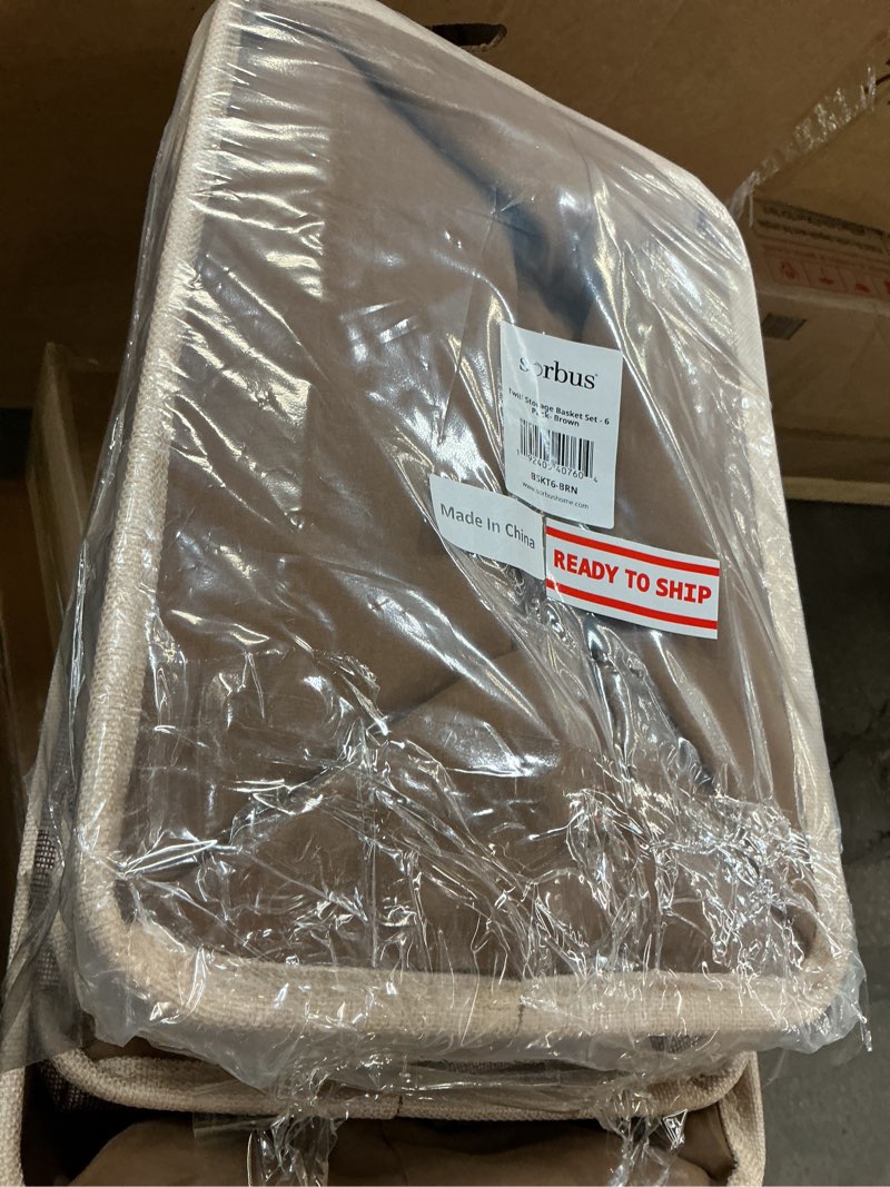Condition photo showing Good Condition for sorbus  twill storage basket set - 6 pack- brown