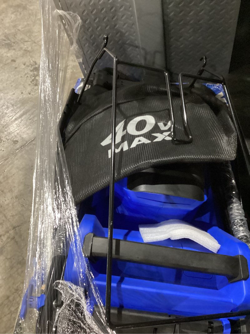 Condition photo showing As Is for kobalt 40-volt 21-in brushless battery push lawn mower 6 ah (battery and charger included