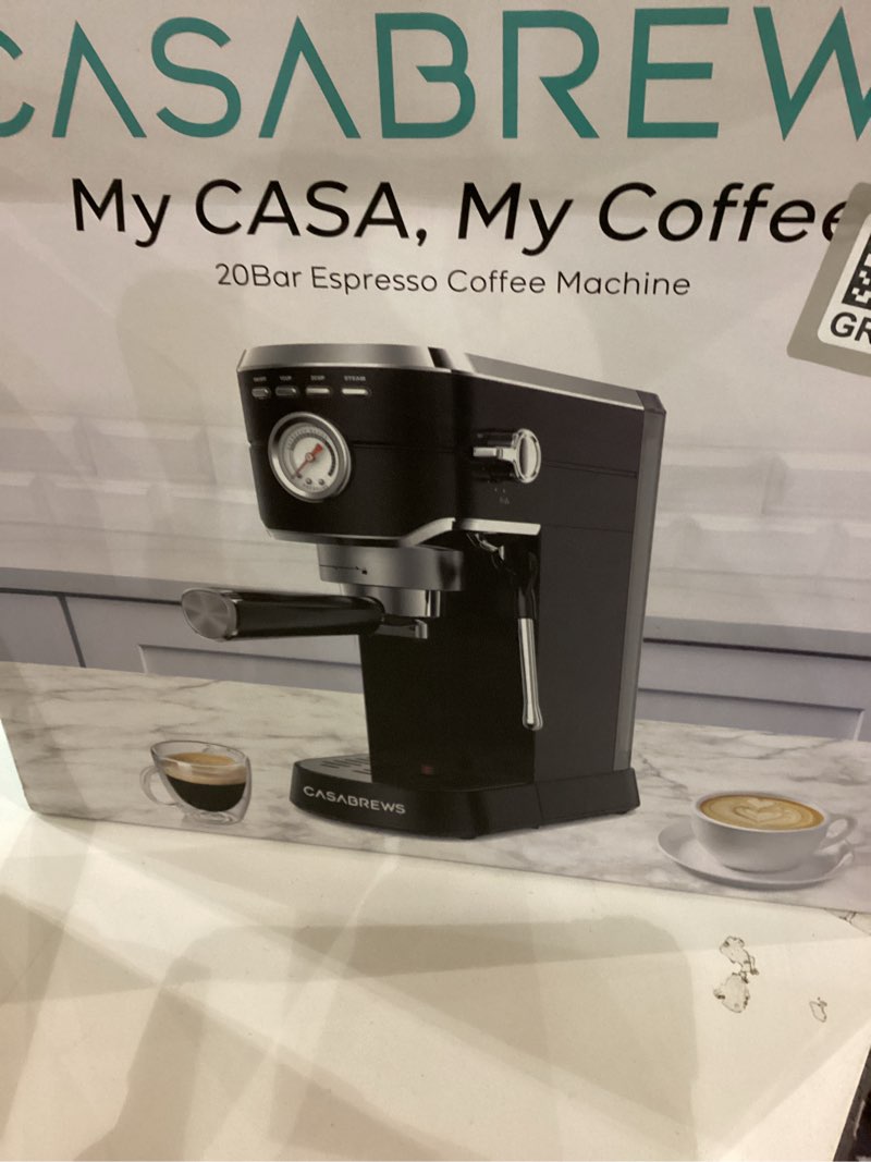 CASABREWS CM5418 Espresso Machine 20 Bar, Stainless Steel Espresso Maker with Milk Frother Steam Wan