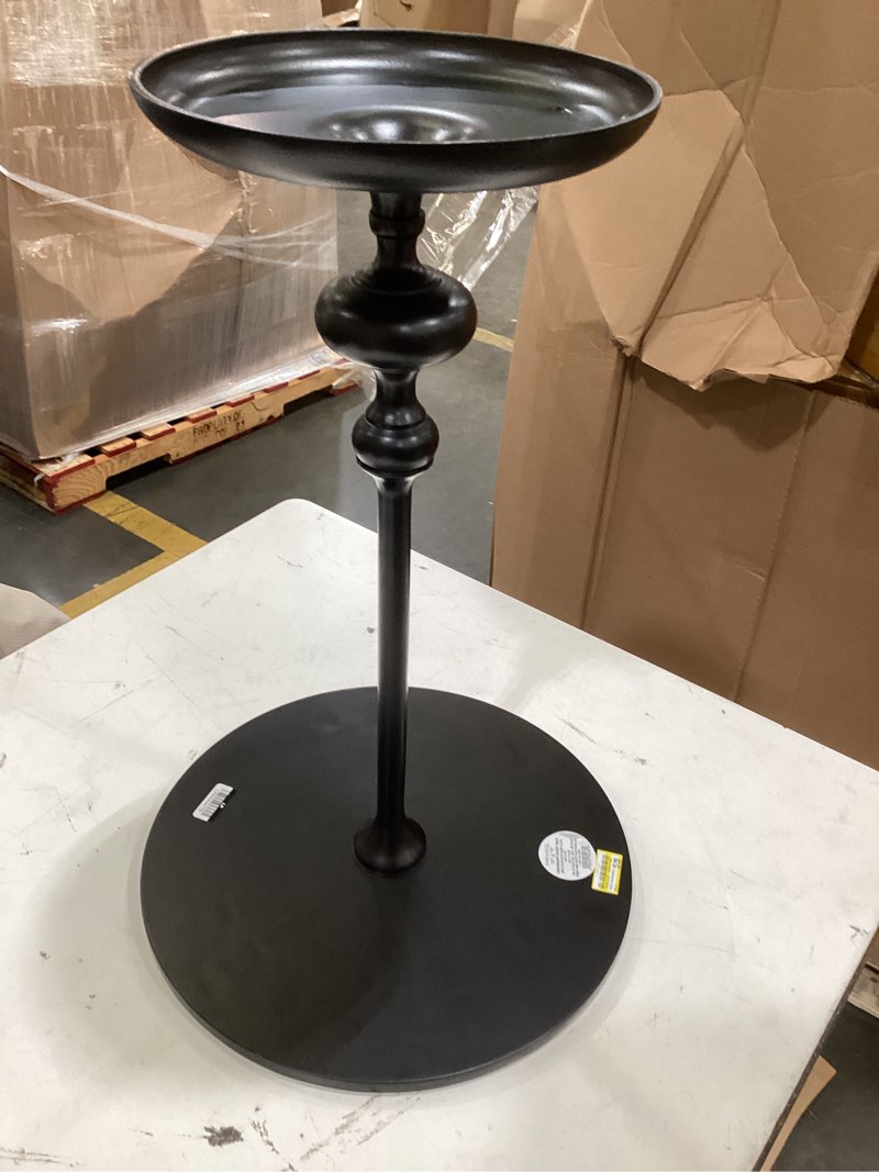 Condition photo showing Good Condition for londonberry turned accent table large black - threshold™: sleek aluminum, no assembly required