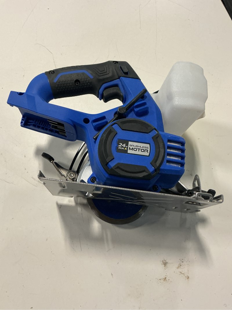 Condition photo showing As Is for  kobalt 24v 4-in -blade cordless handheld tile saw ktsh 124b-03 