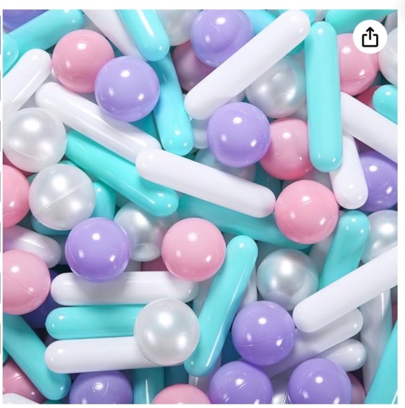 (Similar to stock photo) STARBOLO Ball Pit Balls for Kids -Pack of 150 200 500 Colorful Ball Pit Balls Crush Proof Plastic Toy Balls for Toddlers Ball Pit, Ball Pit Play Tent, Baby Pool Water Toys