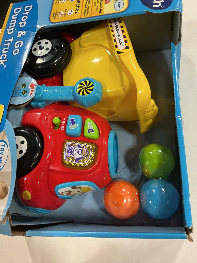 Condition photo showing New/Like New for VTech Drop and Go Dump Truck, Yellow Standard Packaging Yellow