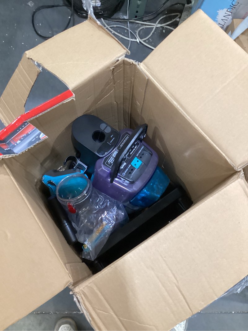 Condition photo showing As Is for shark carpetxpert hairpro | upright carpet, area rug & upholstery cleaner | stainstriker handheld tough stain remover & onboard self clean | pet hair pickup & odor removal | 5 tools | navy | ex304 hairpro + stainstriker + 7" tool