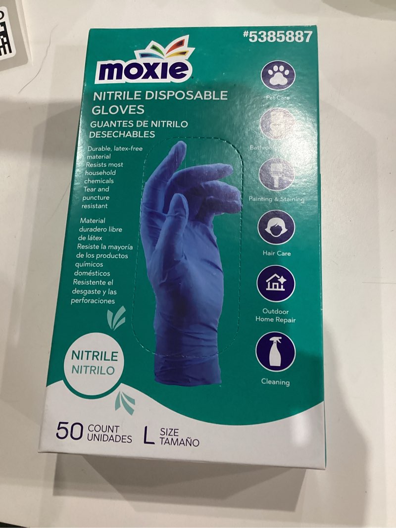 Condition photo showing New/Like New for Moxie Nitrile Disposable Cleaning Gloves
