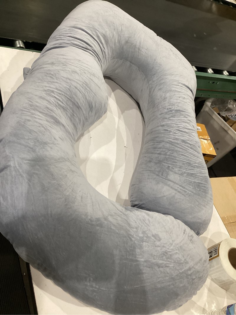 Condition photo showing Good Condition for jcickt pregnancy pillow for sleeping,59 inch maternity pillow with removable washable cover,j-shaped cooling full body pregnant pillow -support for backs,legs, belly, hips, improve sleep -pea green