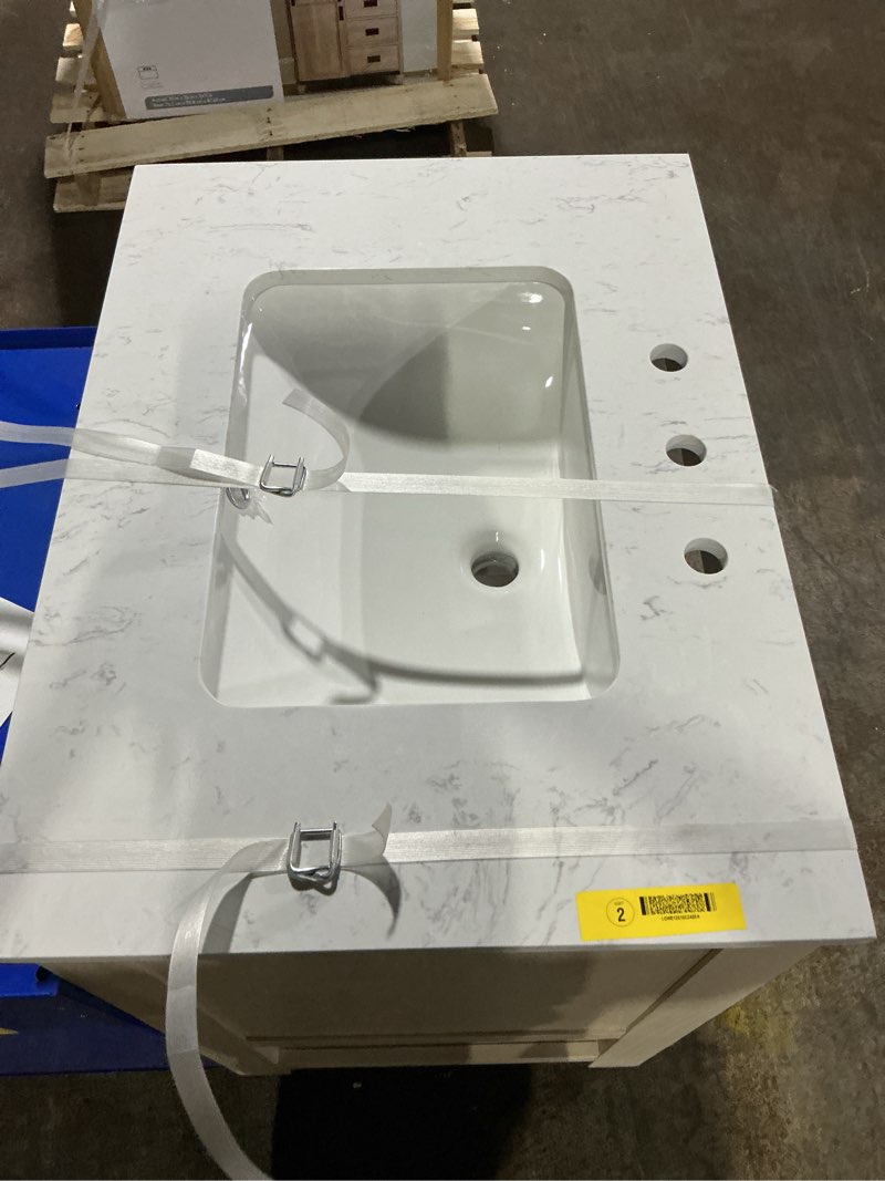 Condition photo showing Good Condition for (Similar to) James Martin Vanities Palisades 30-in Bright White Undermount Single Sink Bathroom Vanity with