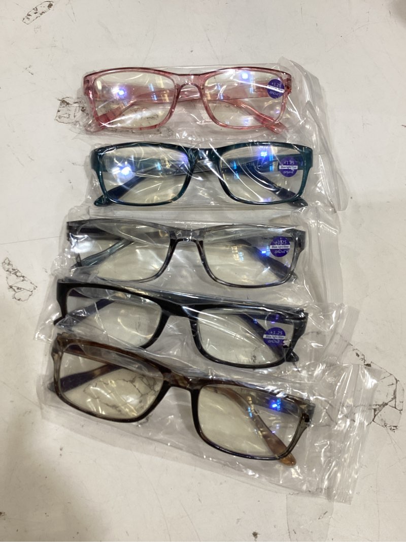 Condition photo showing New/Like New for gaoye 1.25 professional reading glasses for all day - computer readers with blue light protection - value pack dawn stones 1.25 x