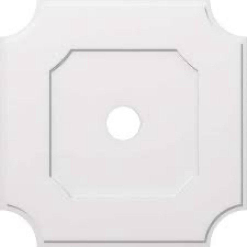 1 in. P X 21-1/2 in. C X 36 in. OD X 5 in. ID Locke Architectural Grade PVC Contemporary Ceiling Medallion
