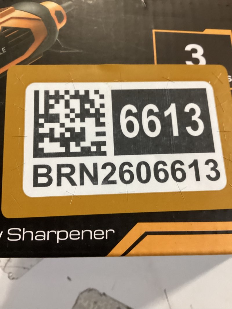Condition photo showing Good Condition for sharp pebble electric chainsaw sharpener kit - comes with chain saw sharpener tool, 4 file size sharpening wheel bits, angle attachment, wrench & ebook