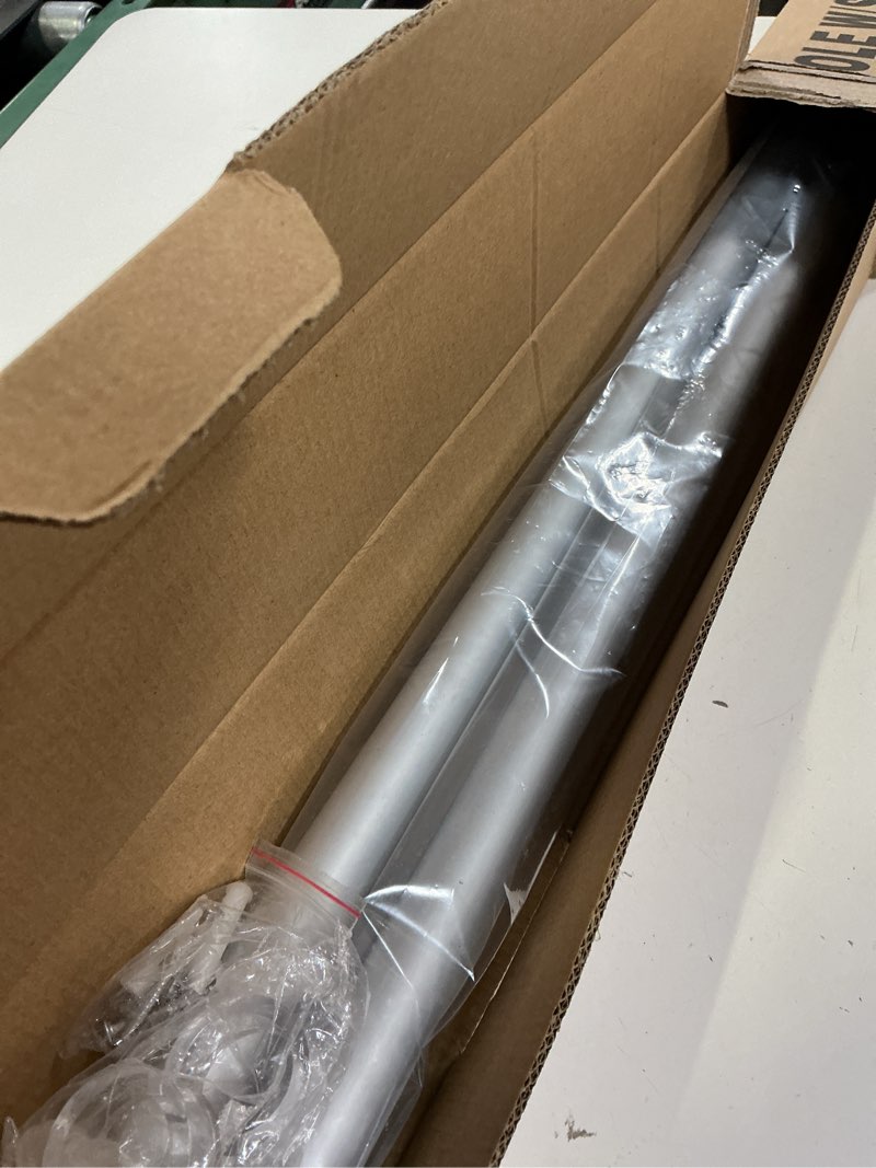 Condition photo showing Good Condition for flag pole for outside house - 5ft heavy duty metal flagpole kit,tangle free, 2 angle mount for grommet flags,banner,garden flag, for outdoor porch,yard,garage,patio balcony use 5ft(pole with bracket) white