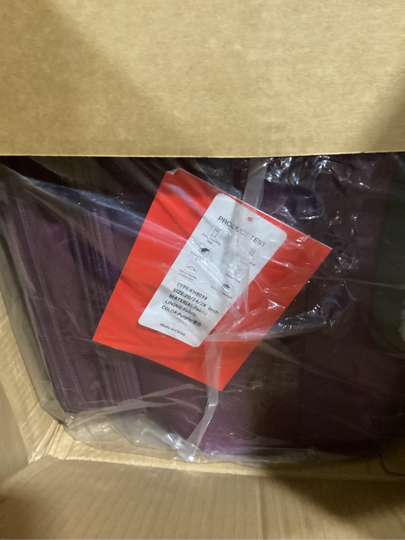 Condition photo showing Good Condition for Hanke Luggage Sets 3 Piece Softside Expandable Carry On Luggage with Spinner Wheels Lightweight Suitcase Sets TSA Large Luggage Travel Rolling Bag for Men Women(Purple, 20in/24in/28in) 3-Piece Set(20"/24"/28") Purple