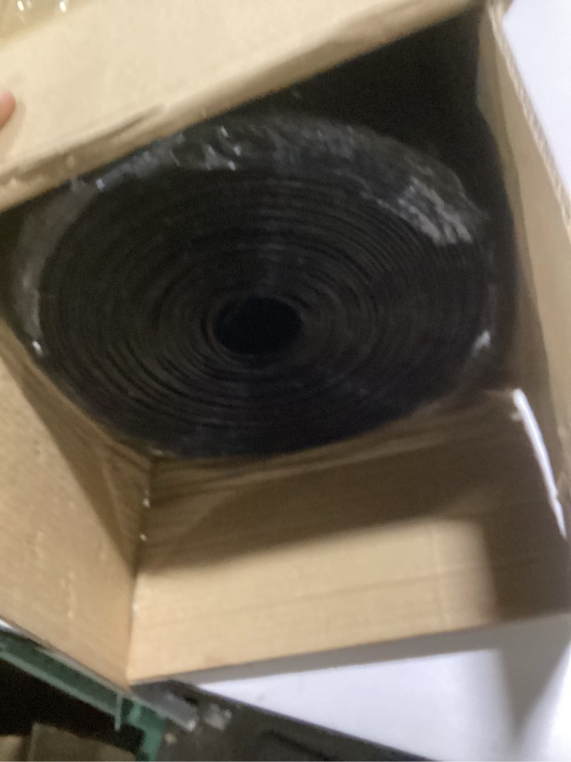 Condition photo showing As Is for Fencing Coating Vegetable Protection PVC Coated Welded Wire Fence 24 Inch x 50 Ft Black, 2" X 3" 16GA Coated Hardware Cloth, Metal Garden Plant Fencing for Yard Vegetable Plant Protection 2" X 3" 16GA 24 Inch x 50 Ft Black