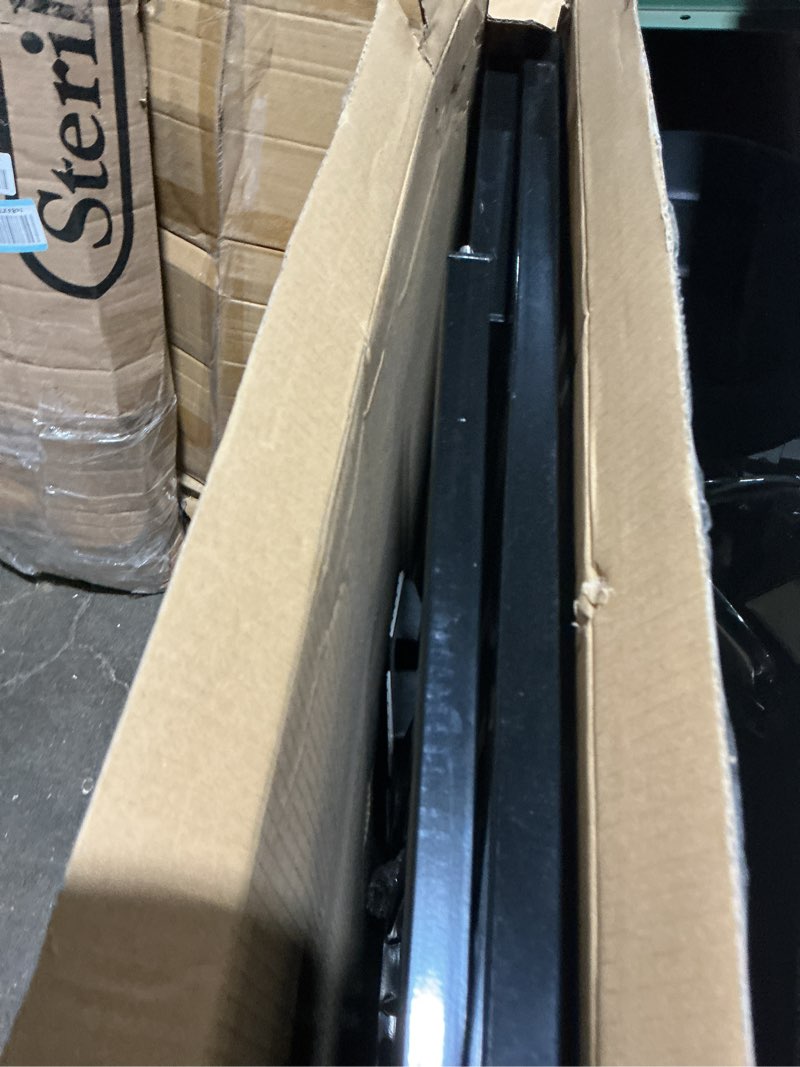 Condition photo showing As Is for regalo safety 29-38.5" baby gate for doorways & bottom of stairs, pressure mounted baby gate with door for babies, toddlers & pets, tested & safe for 30 years, american designed, american owned, black black 29-38.5"w x 30"h