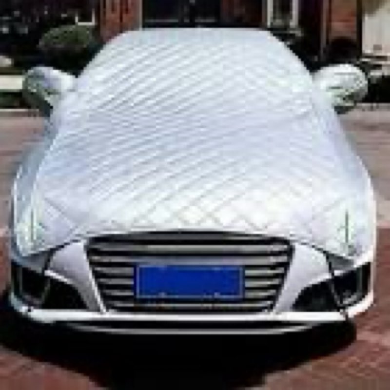 car cover against hail, windshield protector, thicken for suv, hail blanket, dustproof snowproof for sedan and hatchback (silver, sedan)