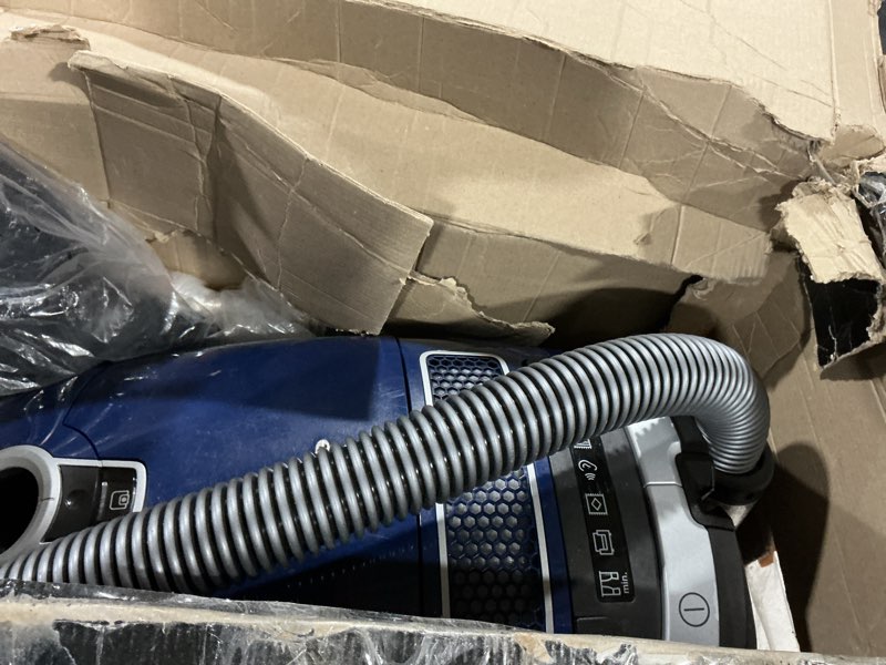 Condition photo showing As Is for Miele Complete C3 Marin Bagged Canister Vacuum Cleaner with Electrobrush Floorhead, Suitable for Carpets and Hard Floors, in Marine Blue Marine Blue Miele Guard M1