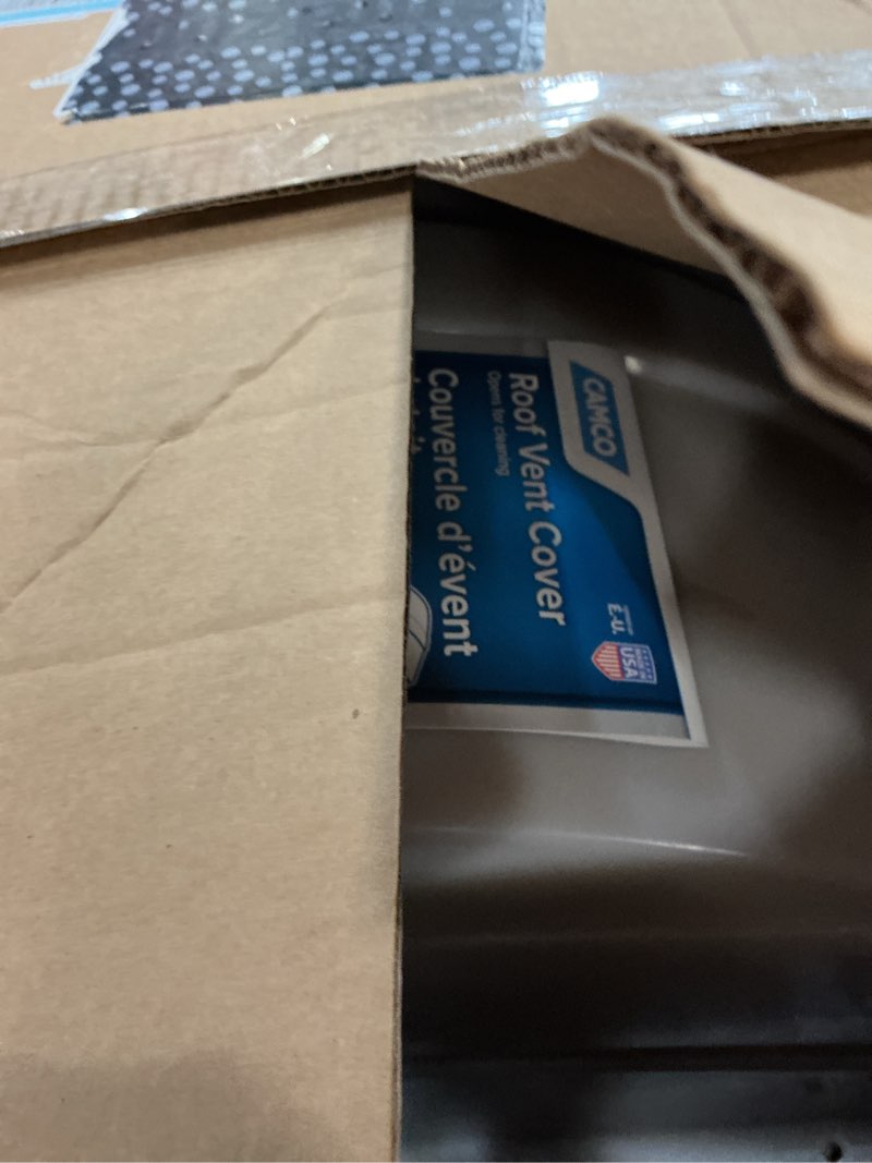 Condition photo showing Good Condition for camco 40431 rv white roof vent cover standard white