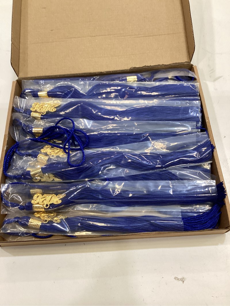 Condition photo showing Good Condition for 24 pieces 2026 graduation tassel, graduation cap tassels decoration with 2026 year gold date charms, grad gifts for 2026 year grad ceremonies souvenir, black