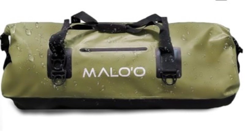 malo'o waterproof dry bag duffel 40l/60l/100l, roll top duffel keeps gear dry for kayaking, rafting,