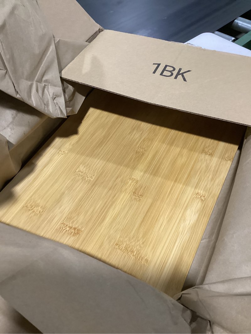 Condition photo showing As Is for allsum 20x14" extra large bamboo cutting boards for kitchen, xl wood charcuterie boards cheese serving tray with side handles and juice grooves, solid durable reversible 20"l x 14"w