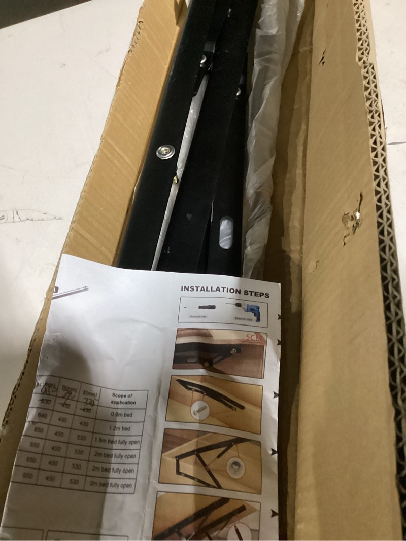 Condition photo showing Good Condition for (similar to) dyna-living 4.6ft bed lift mechanism 198lbs/90kg load capacity pneumatic gas spring for storage bed box or sofa bed