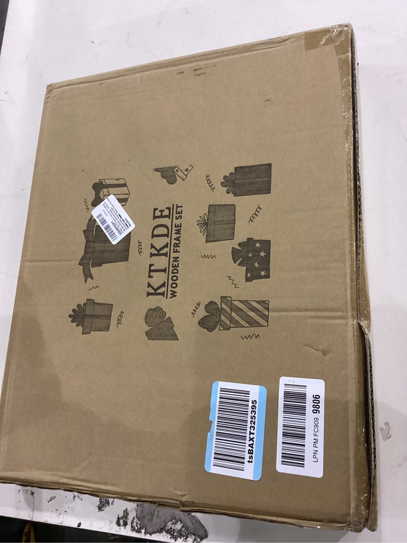 KTKDE 12x16 Picture Frame Set of 3,Black Wooded Shatter Resistant Glass, Vertical & Horizontal Wall 