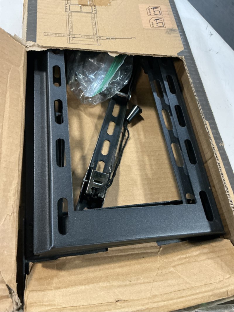Condition photo showing As Is for bontec tv wall mount for 37–85 inch tvs, tilting tv mount bracket for led lcd oled flat curved screens, low profile 1.5in design, max vesa 600x400mm, supports up to 132lbs, fits 55 65 75 85 inch