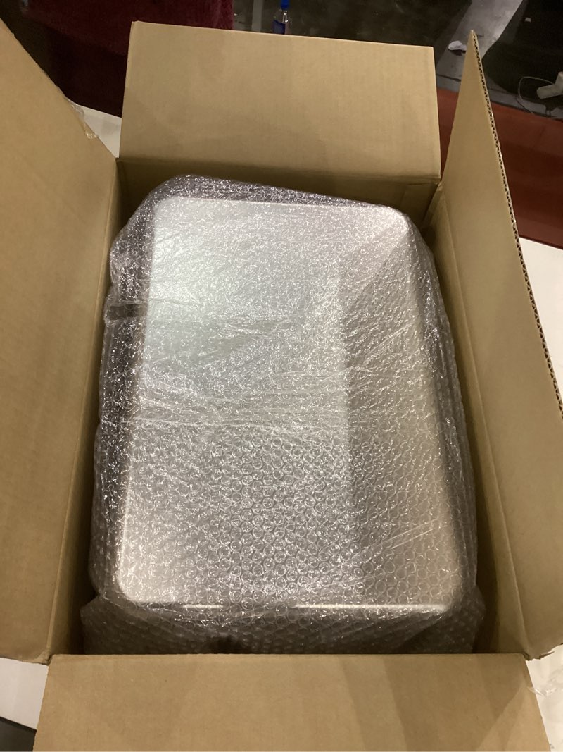Condition photo showing New/Like New for 19.7''x13.8''x6'' Stainless Steel Sifting Litter Box for Pine Pellets, Stainless Steel Litter Box for Sifter Litter Pan System, Metal Litter Tray with Pee Pad and Scoop, Odor Control, Easy Cleaning