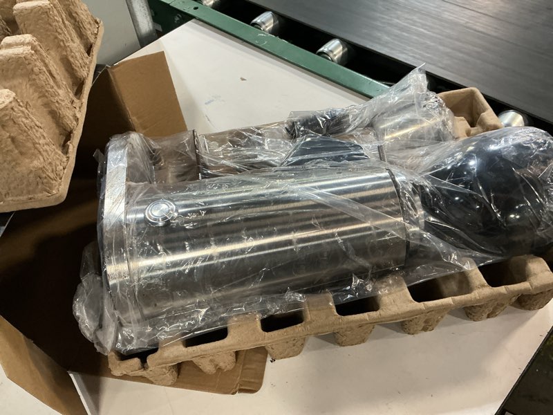 Condition photo showing As Is for mokkom professional 64mm flat burr coffee grinder with 100 grind settings, all-metal stainless steel body, coffee bean grinder with adjustable electronic timer, anti-static, led display