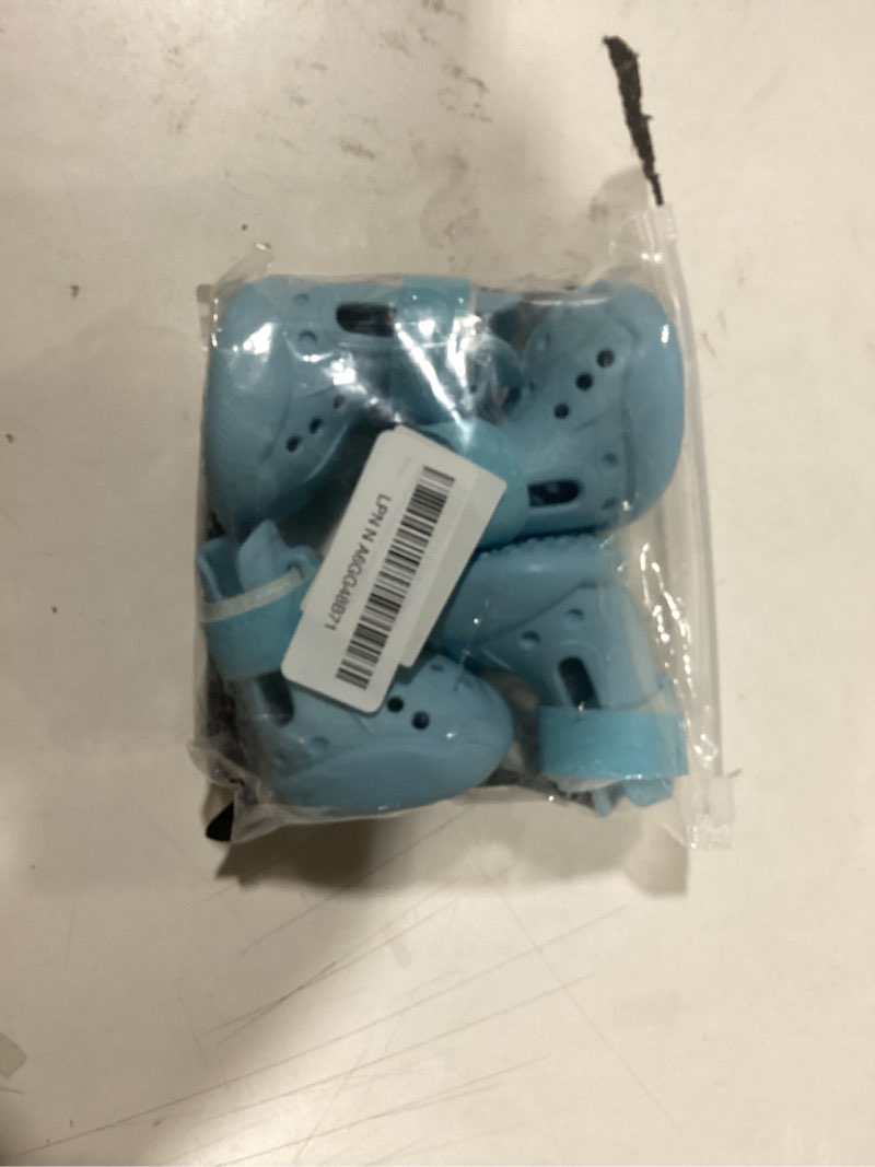 Condition photo showing New/Like New for DOGOYS Dog Shoes, Dog Sandals for Hot Pavement, Non-Slip Waterproof Dog Booties for Winter Snowy Day and Summer, Adjustable Straps Easy-Clean Beach Outdoor Pet Boots Rugged Sole-4Pcs Blue Blue Size 3:?2.09''x1.50'')(L*W)